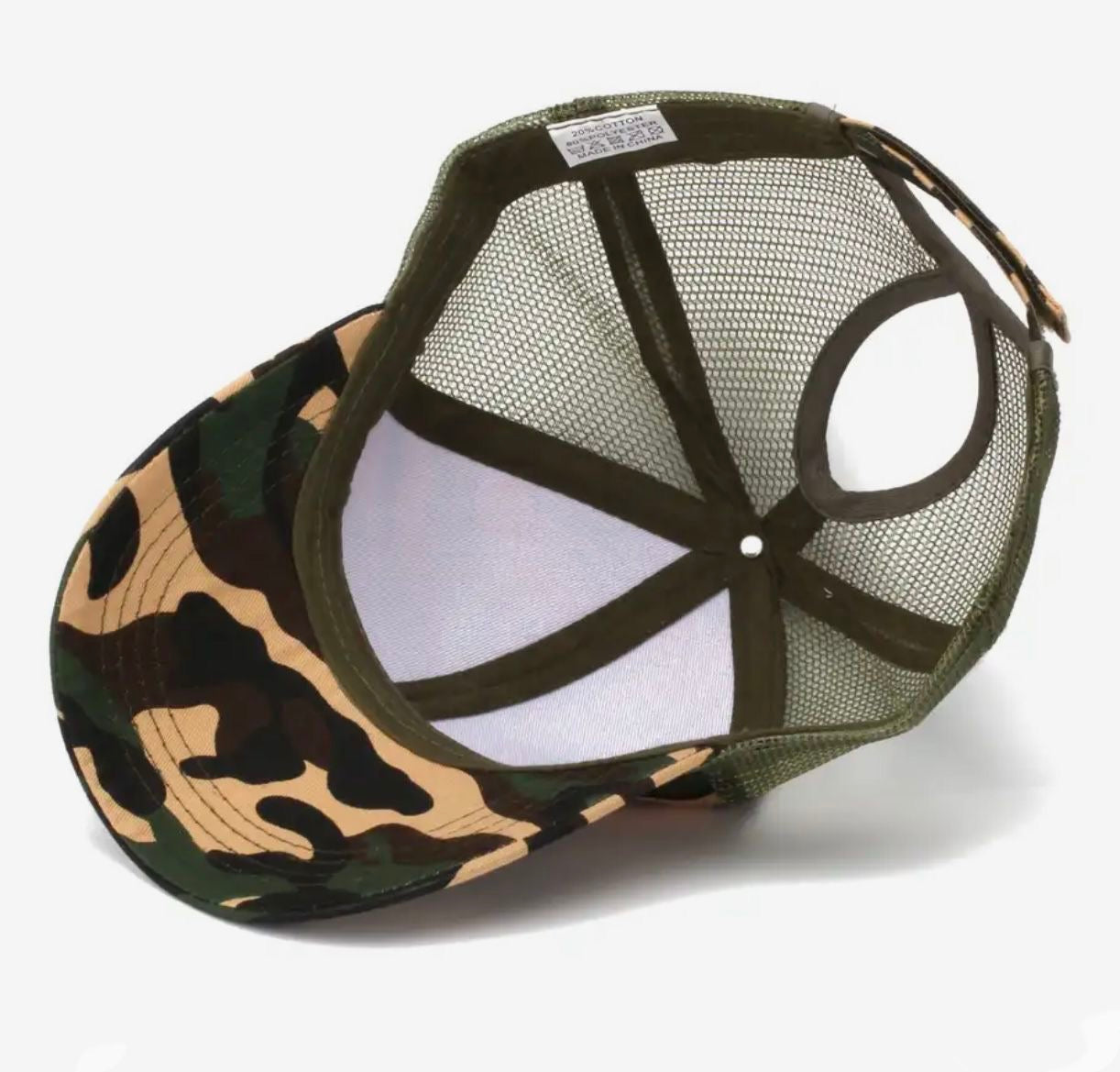 CAMO Plain Ponytail Cap