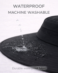 BLACK Unisex Wide Brim Hat
