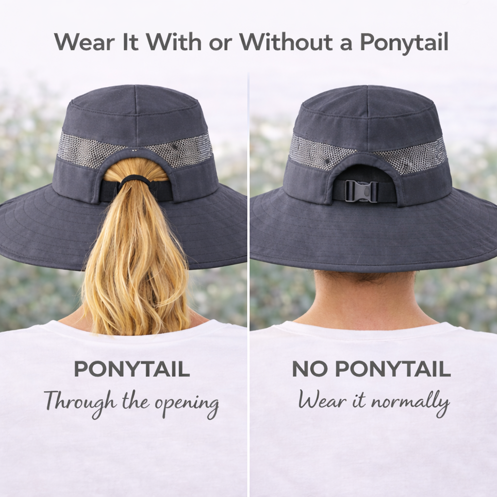 CHARCOAL Unisex Wide Brim Hat