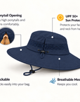 MIDNIGHT BLUE Unisex Wide Brim Hat