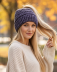 PURPLE Ponytail Beanie