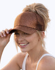 BRONZE Glitter Ponytail Cap