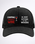 CAMPING WITHOUT WINE π· Ponytail Cap