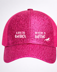 LIFE IS BETTER WITH A HORSES π΄ Ponytail Cap