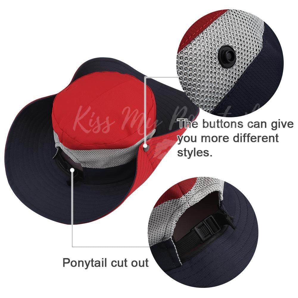 NAVY RED Unisex Wide Brim Hat ($20 CLEARANCE)