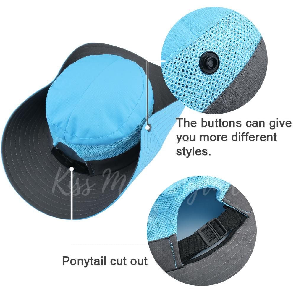 BLUE Unisex Wide Brim Hat