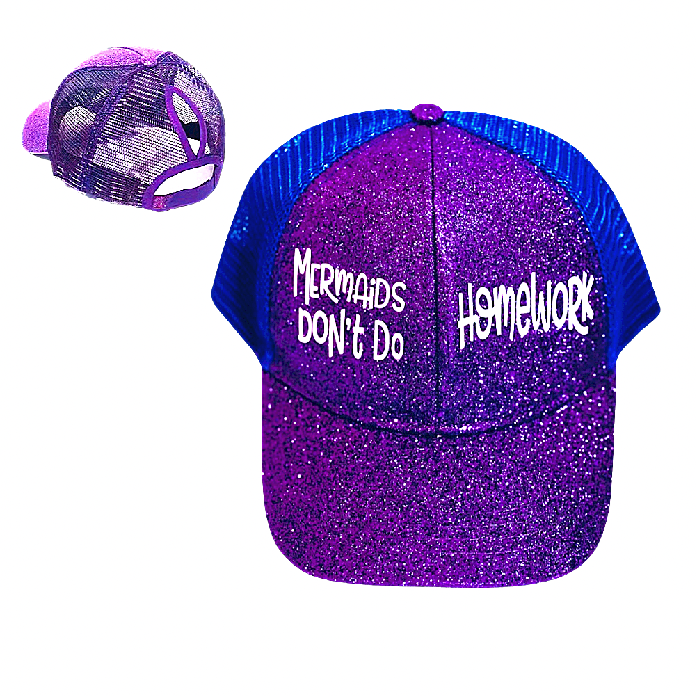 UNICORNS 🦄 DON'T DO HOMEWORK Ponytail Cap