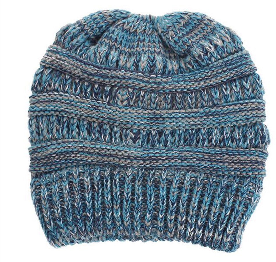 TEAL Ponytail Beanie