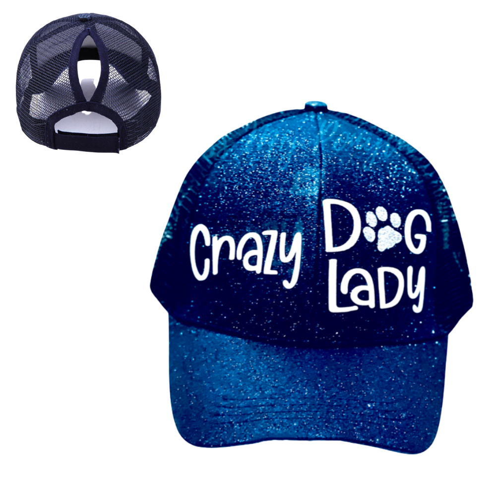 CRAZY DOG 🐶 LADY Ponytail Cap