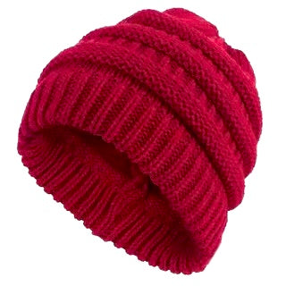 RED Ponytail Beanie ($10 Clearance)