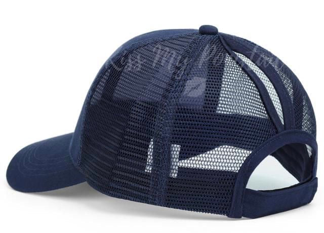 NAVY Plain Ponytail Cap