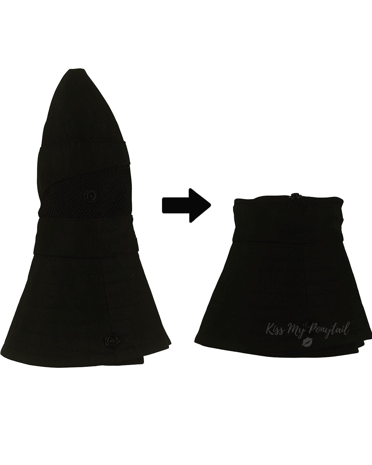 BLACK Unisex Wide Brim Hat