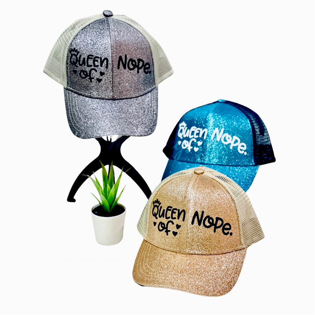 QUEEN OF NOPE Ponytail Cap