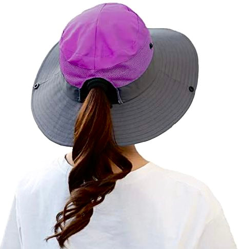 PURPLE Unisex Wide Brim Hat – KissMyPonytail