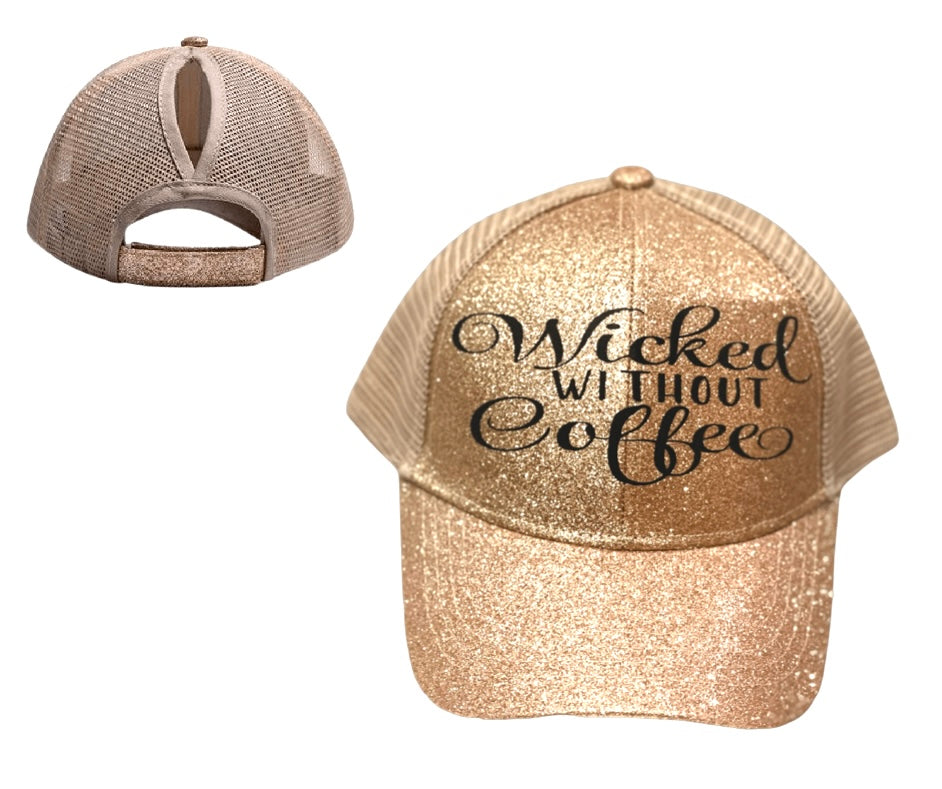 WICKED WITHOUT COFFEE ☕ Ponytail Cap