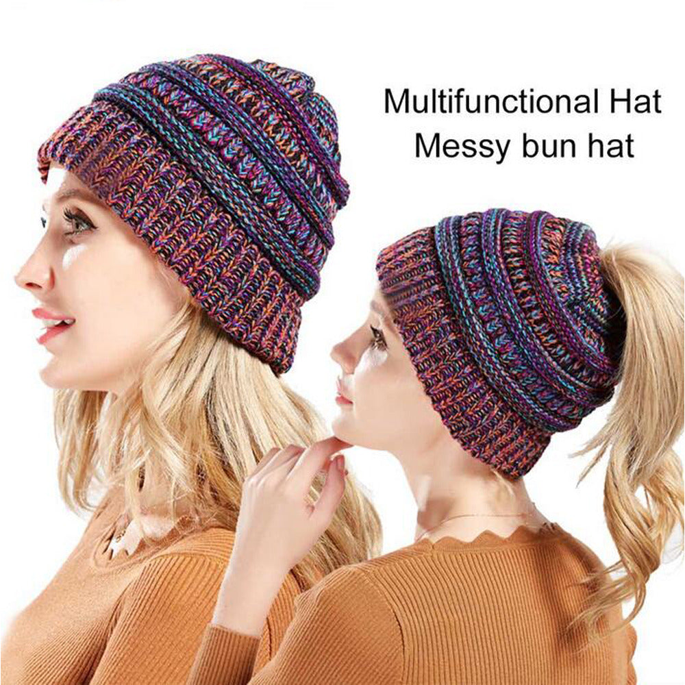 BERRY Ponytail Beanie