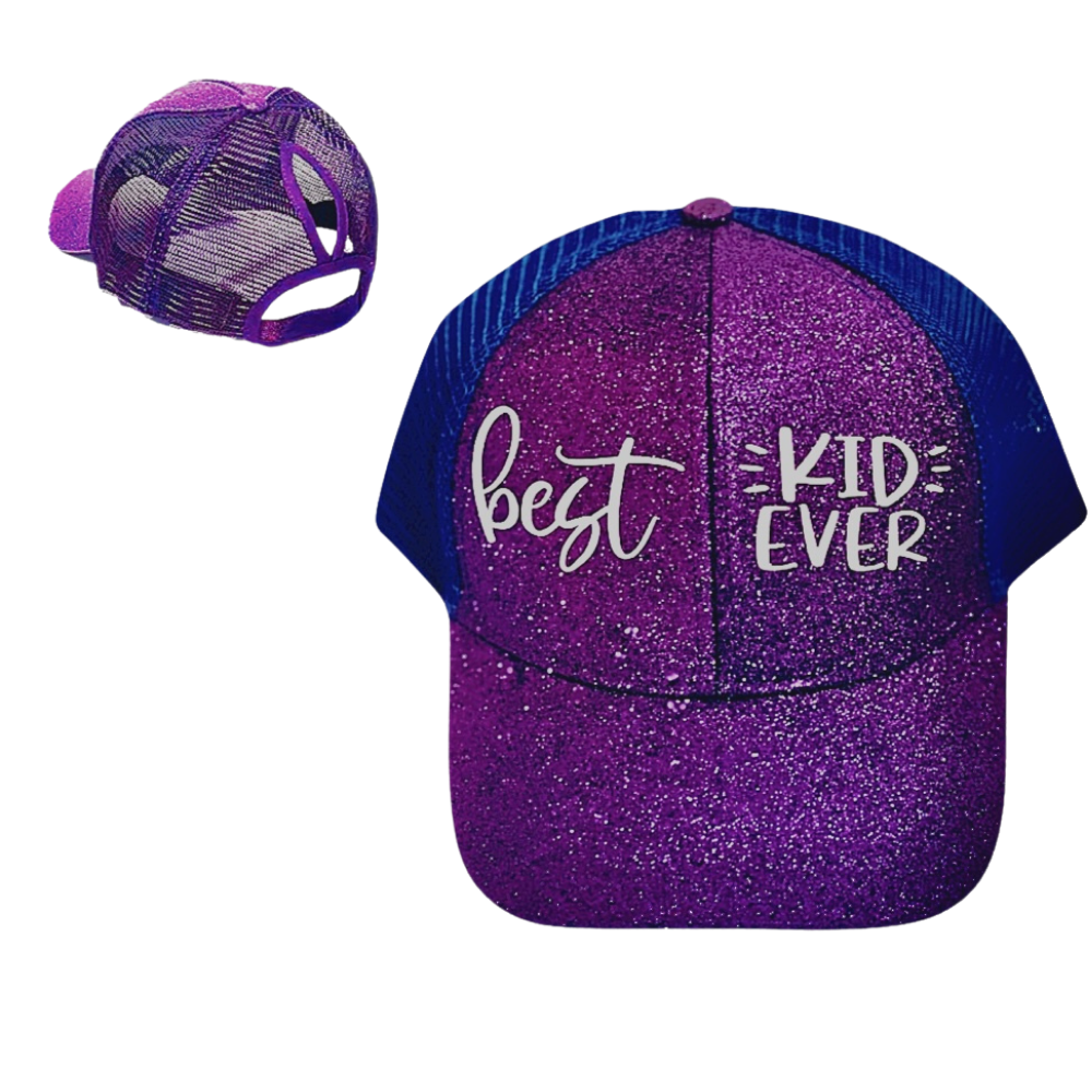 BEST KID ๐ฉโโค๏ธโ๐โ๐จ EVER Ponytail Cap