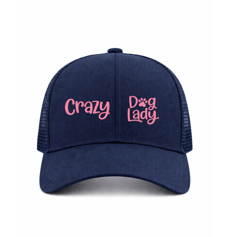 CRAZY DOG 🐶 LADY Ponytail Cap