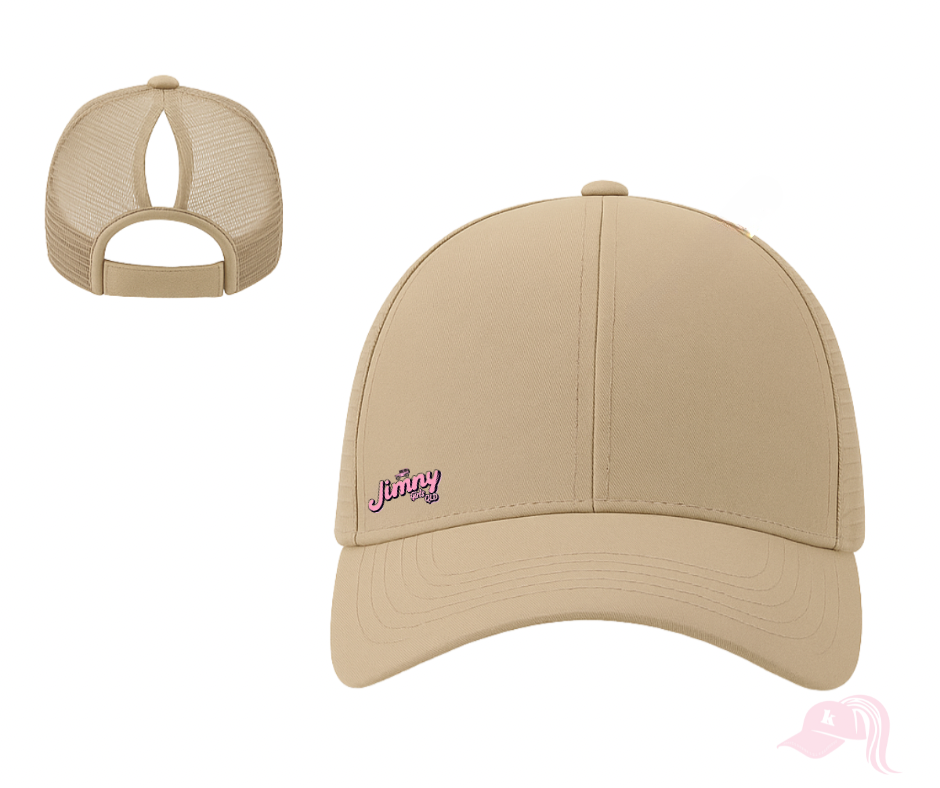 Beige Jimny Ponytail Cap