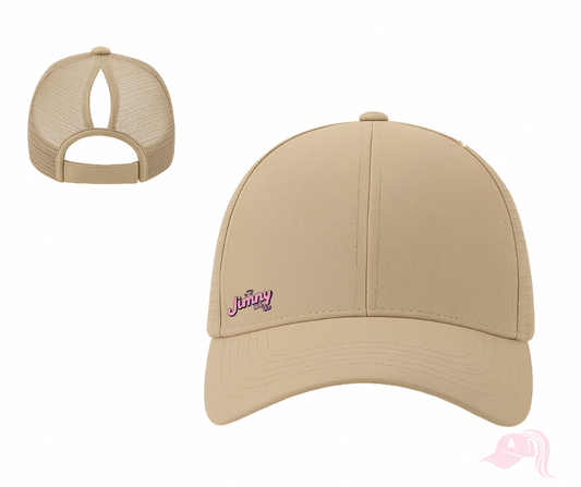 Beige Jimny Ponytail Cap