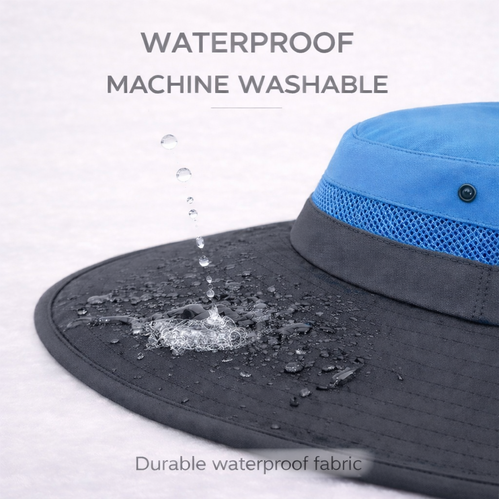 BLUE Unisex Wide Brim Hat