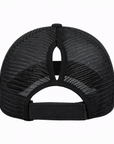 BLACK Plain Ponytail Cap