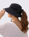BLACK Unisex Wide Brim Hat