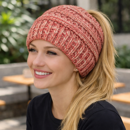 Rosè Ponytail Beanie
