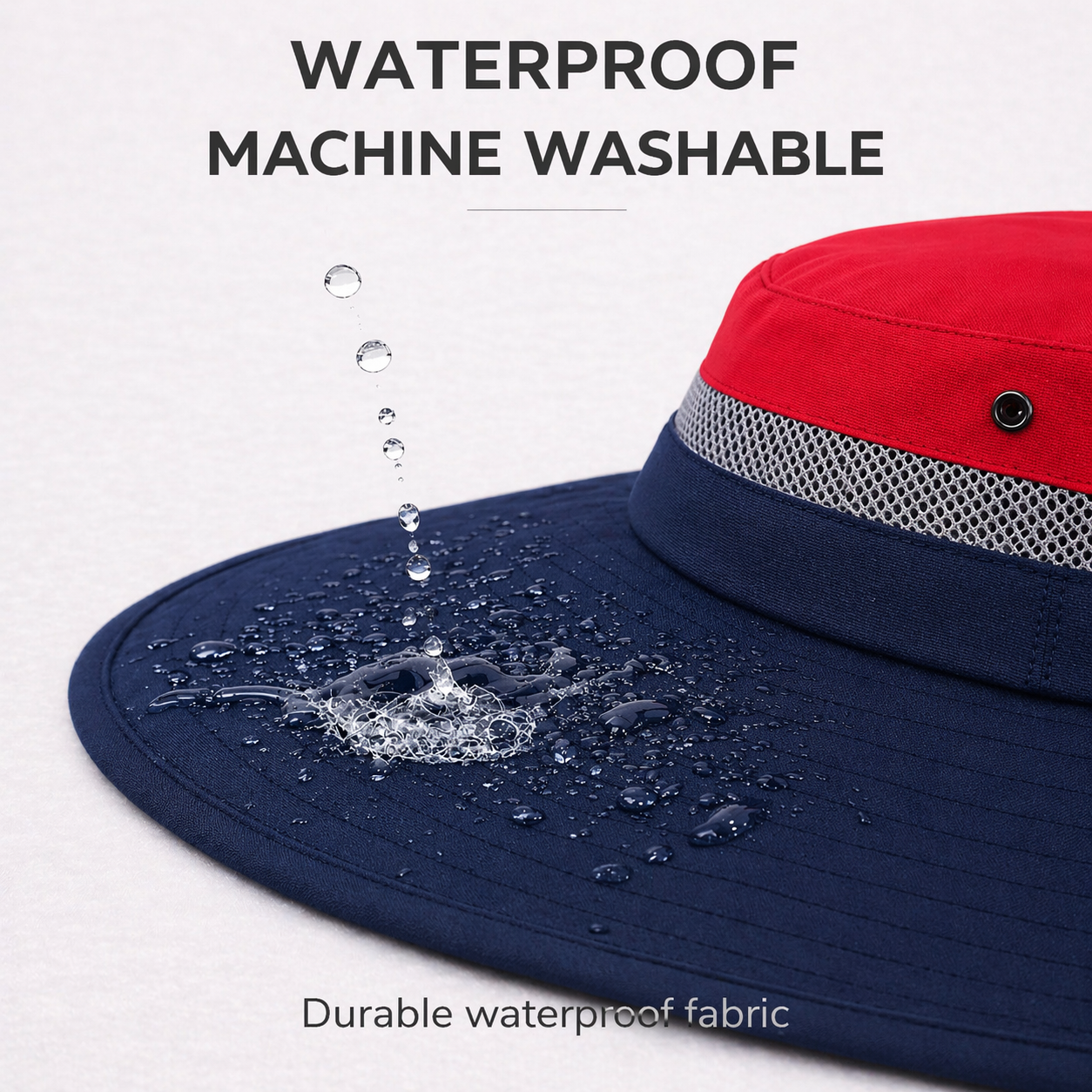 KIDS RED/NAVY Unisex Wide Brim Hat