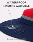 KIDS RED/NAVY Unisex Wide Brim Hat
