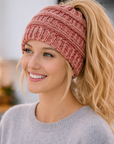 Rosè Ponytail Beanie