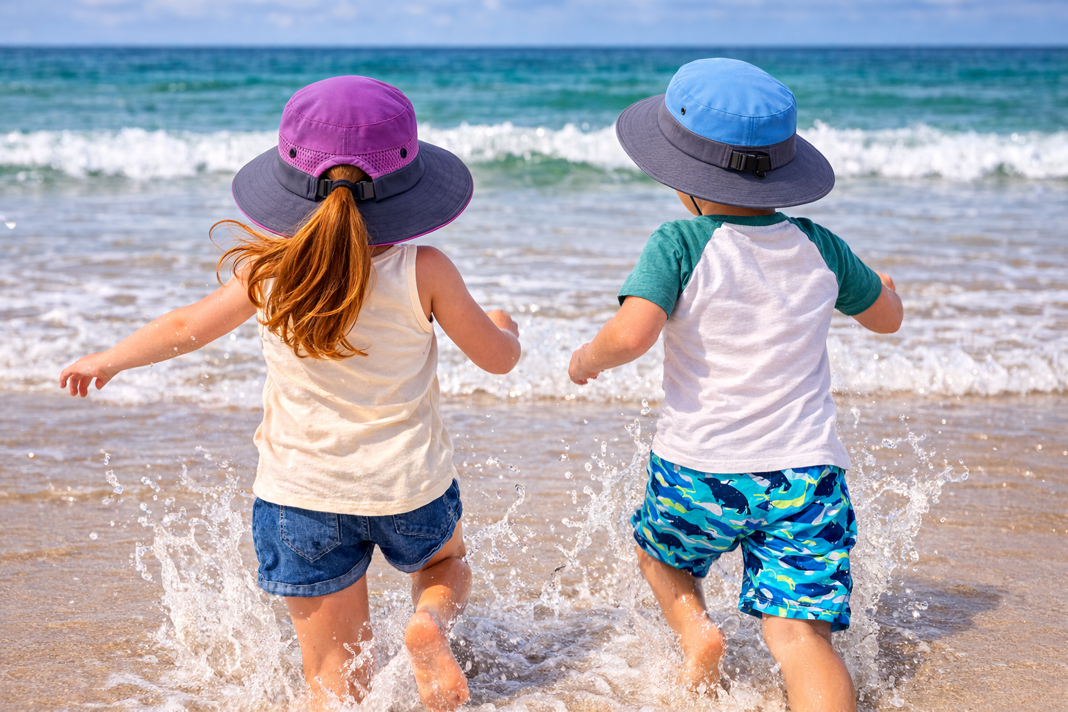 KIDS BLUE Unisex Wide Brim Hat