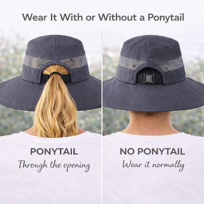 CHARCOAL Unisex Wide Brim Hat