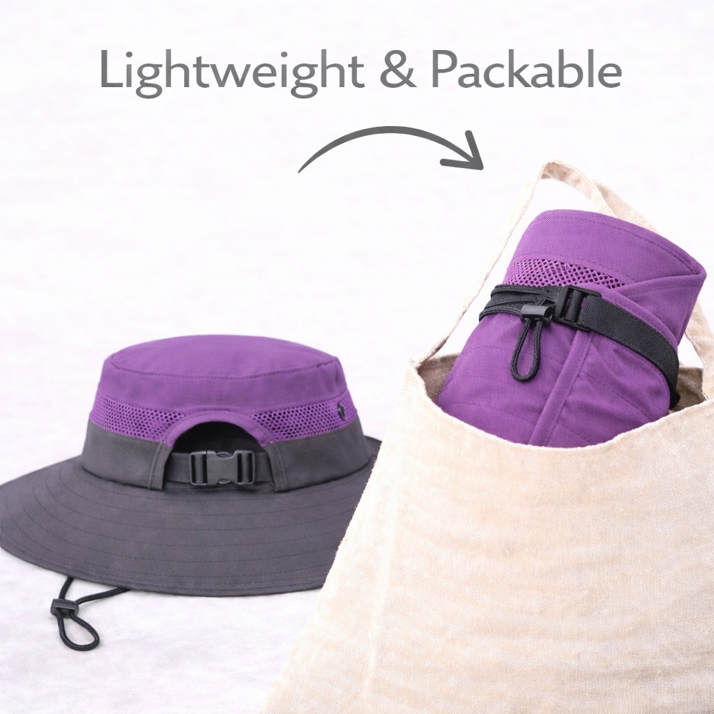 KIDS PURPLE Unisex Wide Brim Hat