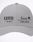 COFFEE ☕️ IS MY LOVE 💛 LANGUAGE Ponytail Cap