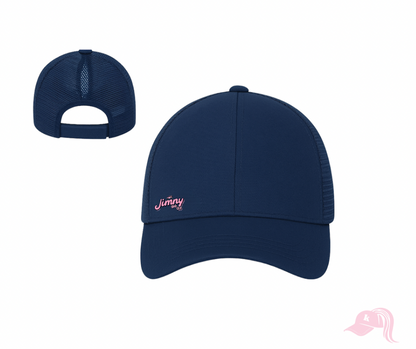 Navy Plain Jimny Ponytail Cap