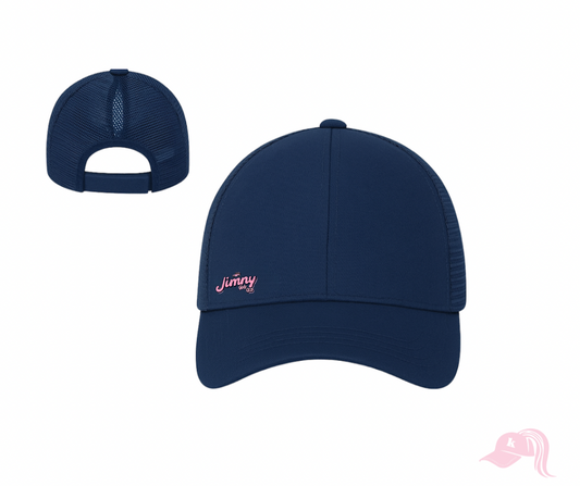 Navy Plain Jimny Ponytail Cap