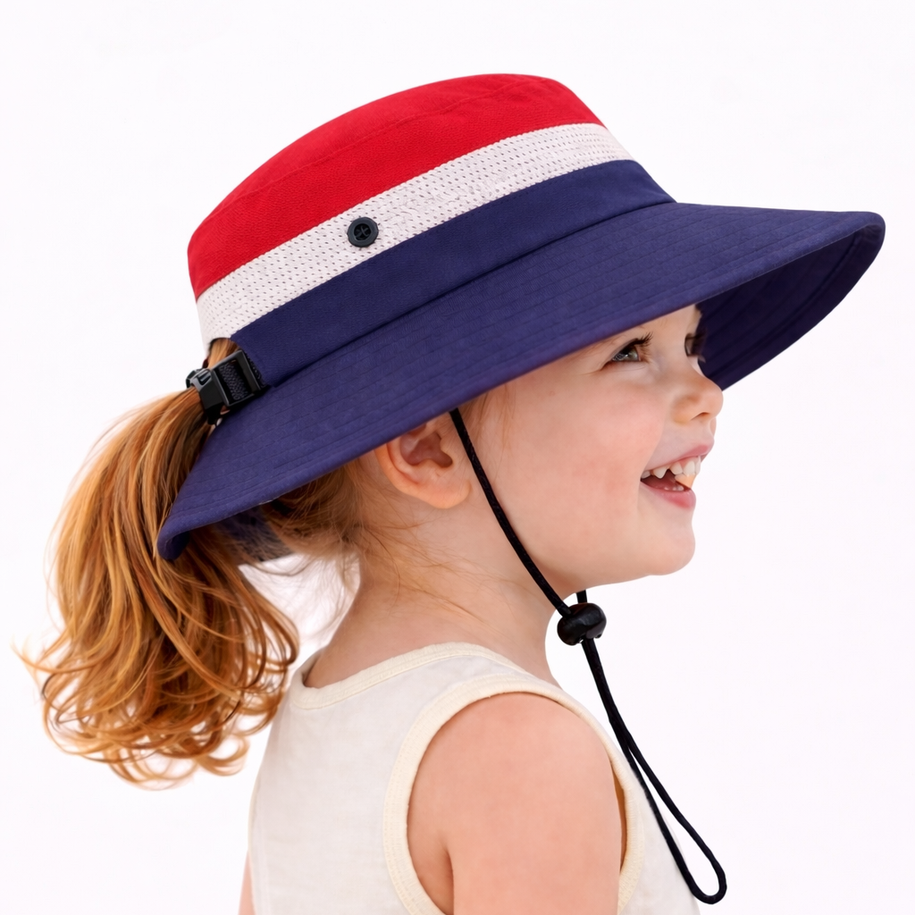 KIDS RED/NAVY Unisex Wide Brim Hat