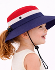 KIDS RED/NAVY Unisex Wide Brim Hat