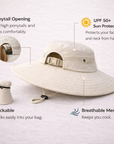 CREAM Unisex Wide Brim Hat
