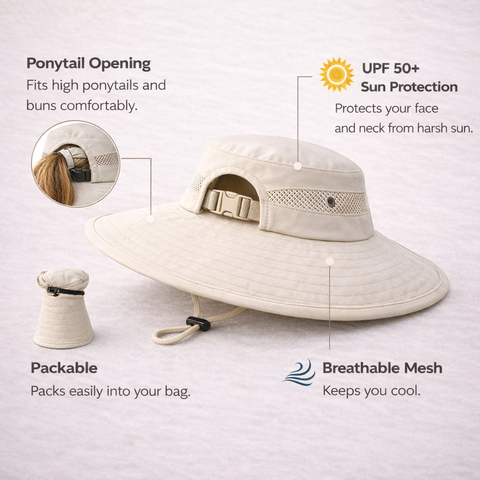 CREAM Unisex Wide Brim Hat