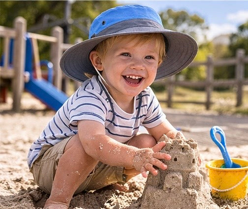 KIDS BLUE Unisex Wide Brim Hat