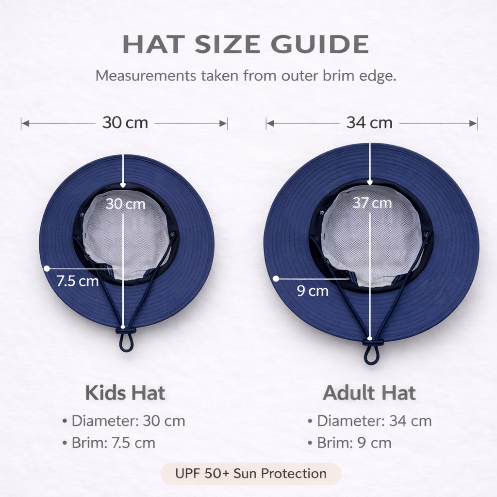 KIDS Navy/Red Unisex Wide Brim Hat