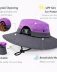 KIDS PURPLE Unisex Wide Brim Hat