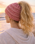Rosè Ponytail Beanie