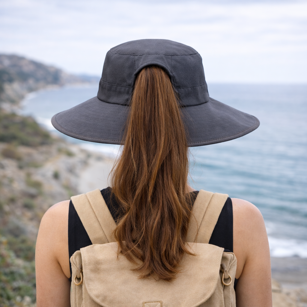 CHARCOAL Unisex Wide Brim Hat