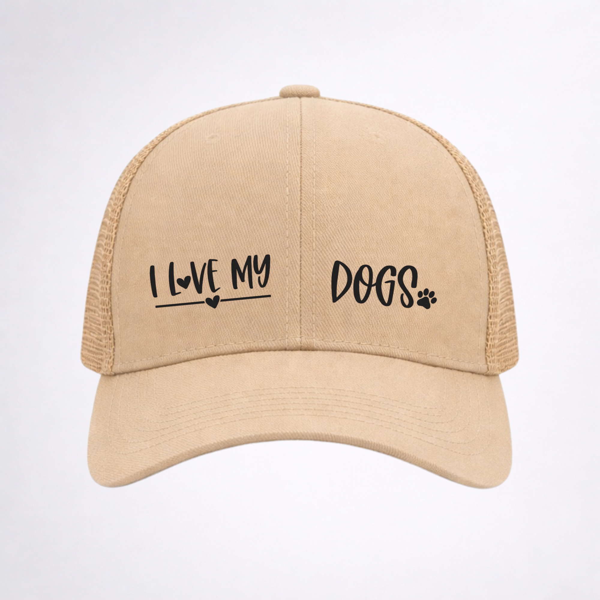 I LOVE MY DOGS 🐶 Ponytail Cap