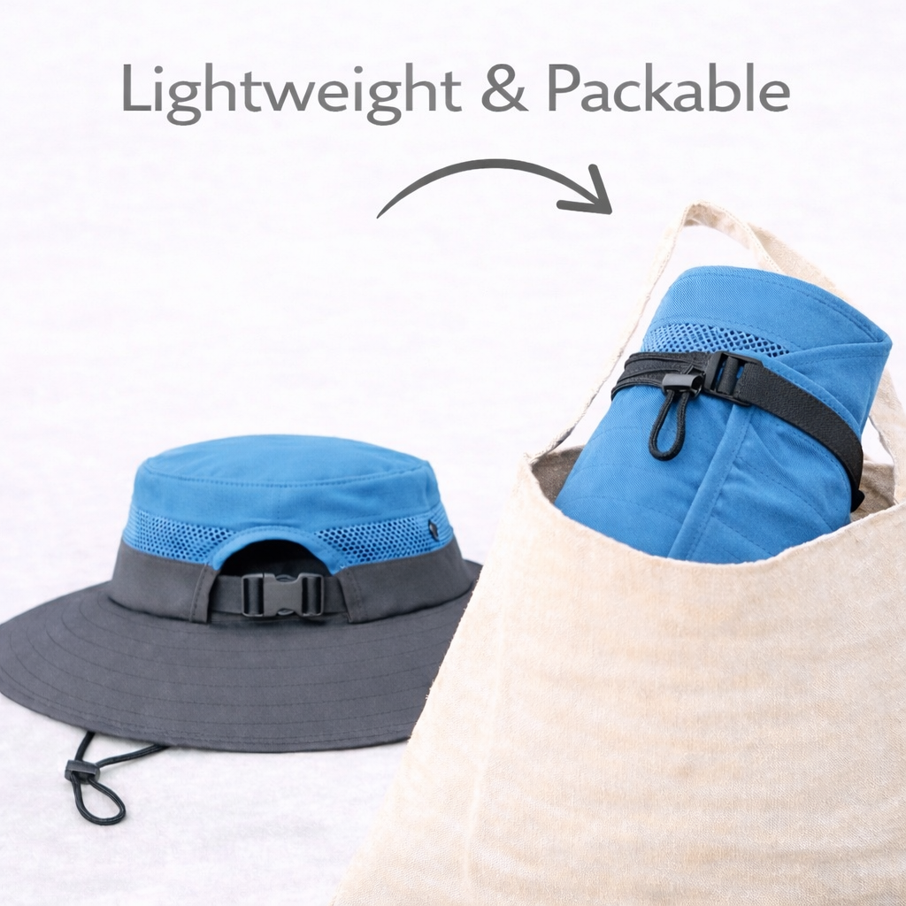 BLUE Unisex Wide Brim Hat