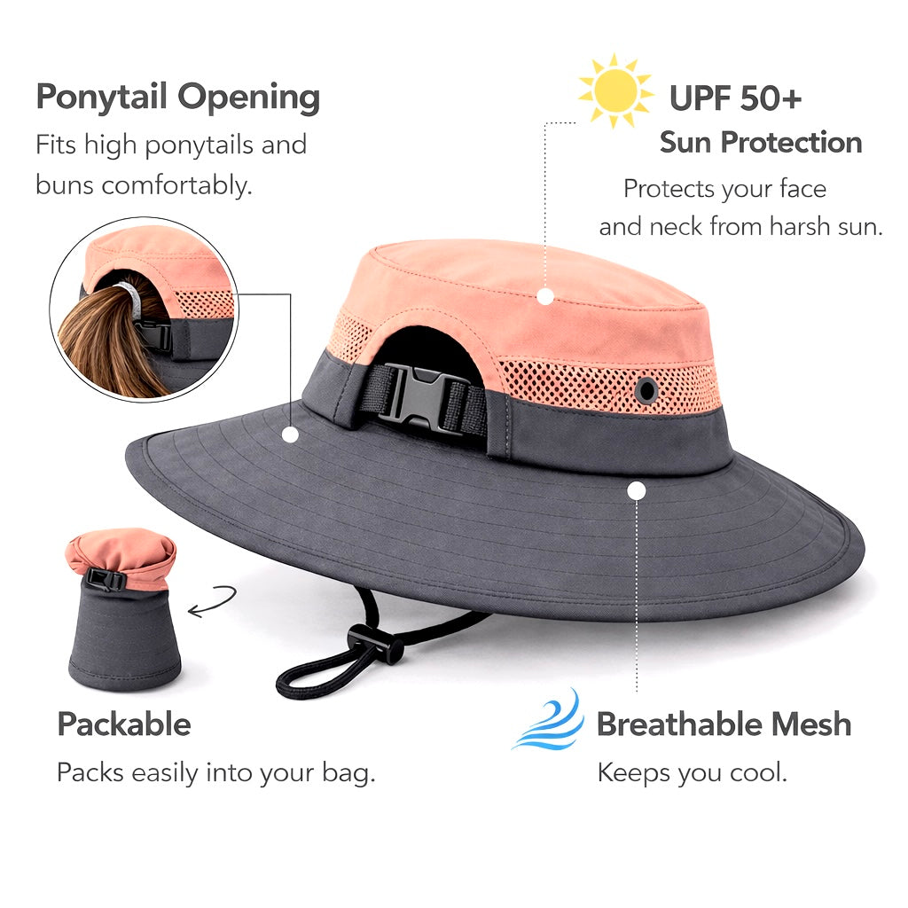 KIDS PINK Unisex Wide Brim Hat