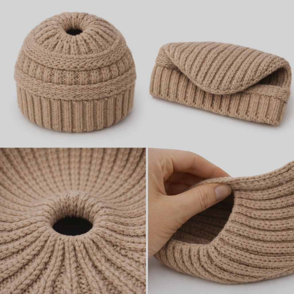 LATTE Ponytail Beanie